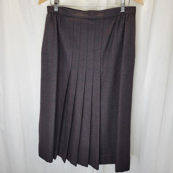 Tailored by Handmacher Vintage 80s Wool Skirt Suit Union Made, 14 - Picture 11 of 15